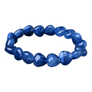 7A天然玉化蓝晶石散爱心珠子手串男女士手链diy手工水晶多宝项链