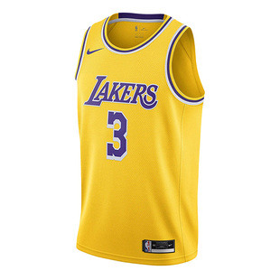 Nike/耐克官方正品新款男子矶湖人队3号篮球衣运动T恤CW3669-728