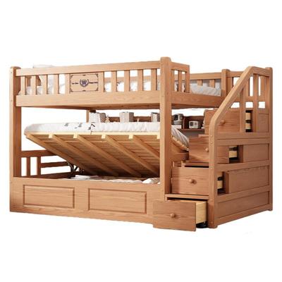 FAS级红橡木高箱储物上下床