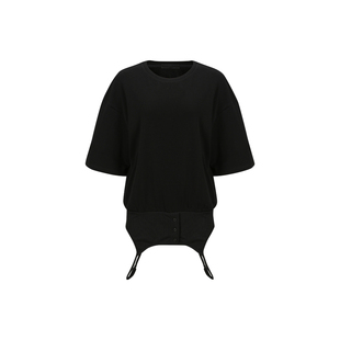 YCH 设计师品牌 26早春新款 倒置滑落休闲纯色T恤 SOLSOL买手店