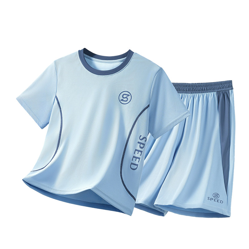 北吉熊夏季运动套装凉感儿童短袖速干衣中大童羽毛球骑行男童女童