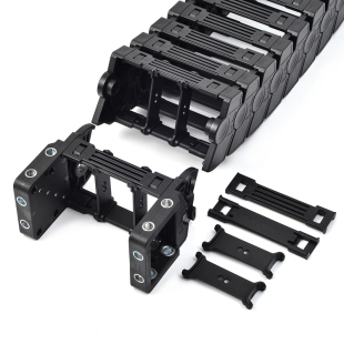 两个六静音拖链厂家行家选品质高速4米运行VBK31电缆保护链条明德