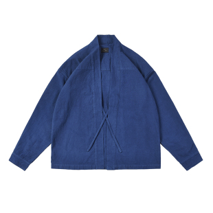 【染匠系列】Indigo.Noragi 草木染 蓝染野良着衬衫道袍外套 定番
