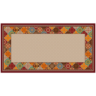 波尔图餐桌垫免洗防水隔热垫耐高温保护垫美式复古红色格子可裁剪