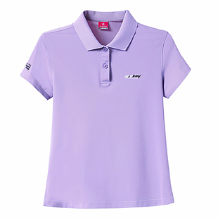 冰丝翻领短袖t恤女夏季大码中年妈妈带领体恤上衣显瘦速干polo衫