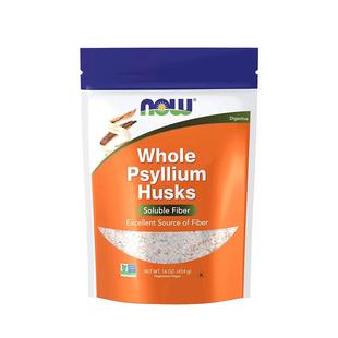 nowfoods美国进口洋车前子壳粉膳食纤维人用食品级代餐圆苞猫咪用