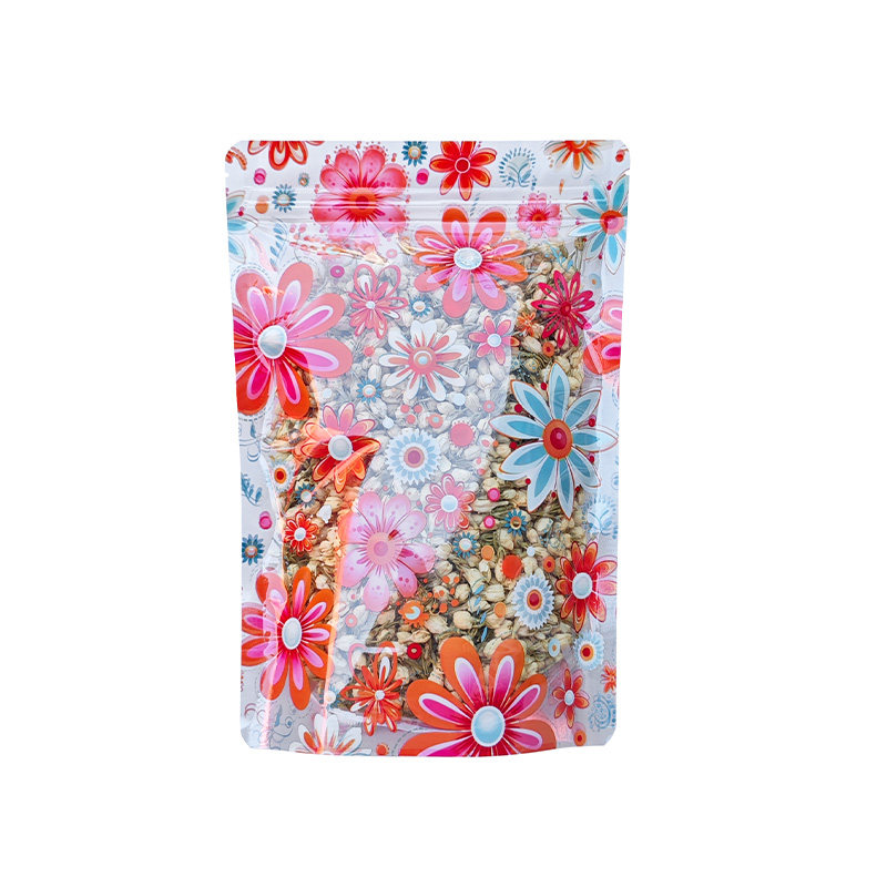 透明自封自立拉链礼品袋定制花茶