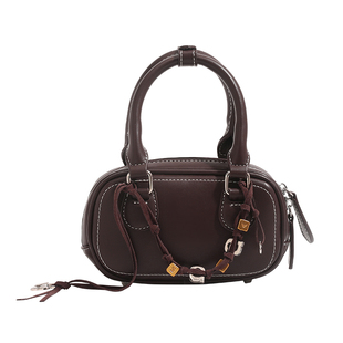 香港品牌吐司麻将软皮手提包包女式2025新款斜挎包高级感保龄球包