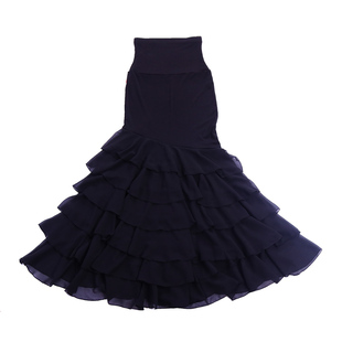 舞蹈服弗拉门戈flamenco舞裙练习裙意大利雪纺鱼尾裙热卖 DTT31