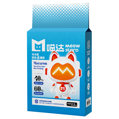 喵达马卡龙混合蓝猫砂2.2kg