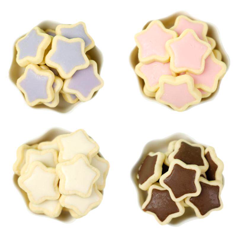 星星饼干蛋糕装饰可食用心形爱心饼干巧克力夹心五角星网红烘焙