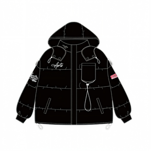 正品Asrts新款高级感短款羽绒服男款冬季90纯白鸭绒情侣保暖外套