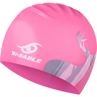 sable黑貂女士成人防水大号不勒头专业防水硅胶游泳帽男护耳时尚