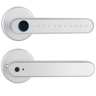 室内木门指纹锁办公室密码门锁家用卧室房间门把手分体智能电子锁