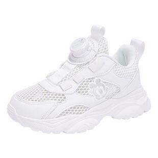 巴布豆童鞋儿童运动鞋夏季男童鞋子小白鞋镂空网面黑色透气网鞋男