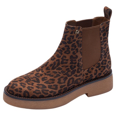 莱尔斯丹真皮通勤厚底切尔西靴子