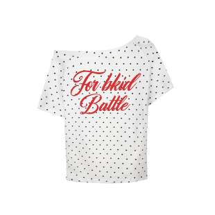 F383 美式复古辣妹波点一字肩斜肩短袖显瘦百搭T恤女短款上衣潮流