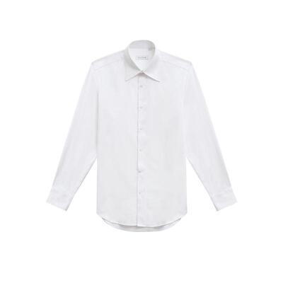 修身商务高领座白衬衫长袖