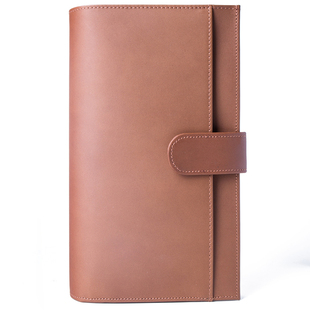 牛皮本定页款手帐本多卡位TN复古记事本多功能活页夹收纳日记本