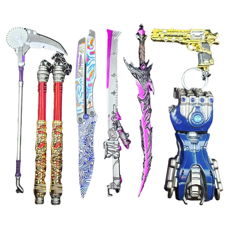 和平精英传世武器全套神龙双节棍地铁逃生道具金属玩具模型未开刃