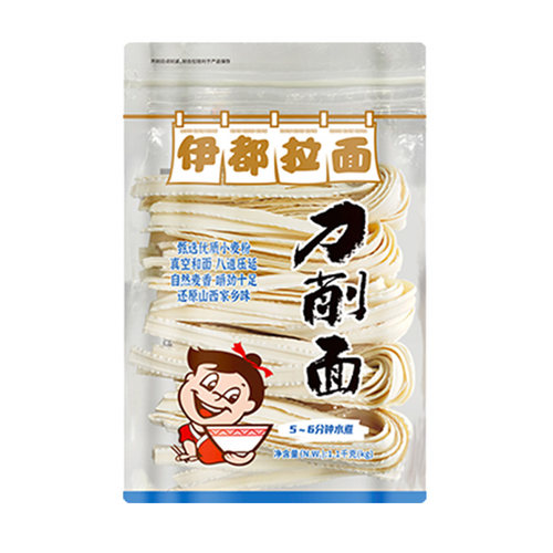 伊都刀削速食拉面条山西拌挂非油炸方便炒油泼裤袋宽面花纹半干