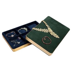 高端珠宝展示盘金属首饰看货托盘戒指项链手镯玉器多用饰品收纳盒