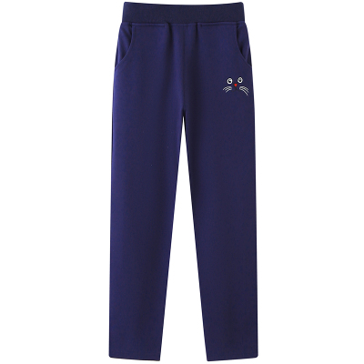 女童裤子直筒纯棉春秋运动休闲裤