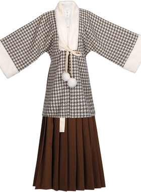 明制汉服女汉元素毛呢外套