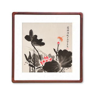 已装裱纯手绘国画作品宣纸画紫藤花开挂画 清廉百财沙发客厅餐厅