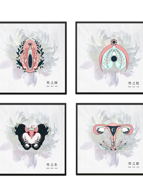生殖私密艺术挂画妇科医院