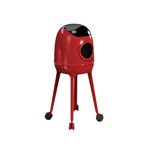 高脚火箭筒垃圾桶带盖滚轮可移动大容量厨房客厅餐厅加高脚架