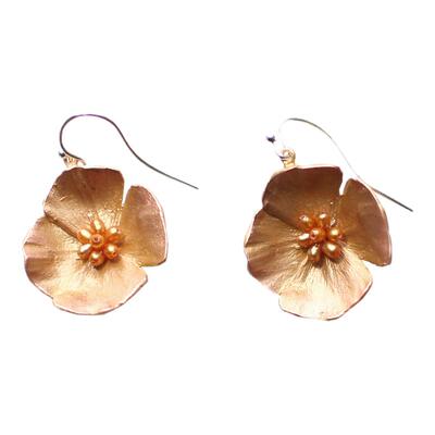 小众michaud加州罂粟设计耳坠