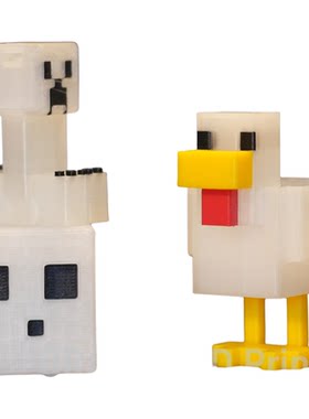 夜光Minecraft我的世界黑科技玩具钥匙扣3d打印桌面搞怪小挂件