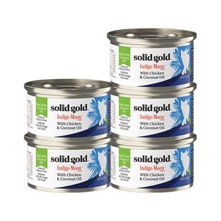 SolidGold素力高进口椰子油鸡肉金枪鱼主食猫罐头85g*5罐