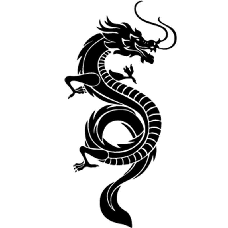 龙图案贴纸玻璃门装饰