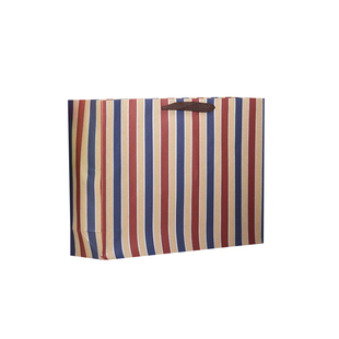 简约英伦条纹牛皮纸袋服装店包装袋子时尚通用礼品烟酒包装手提袋