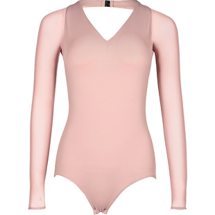 贝蒂拉丁舞上衣女新款国标舞服练功服高端跳舞上衣长袖连体服BD40