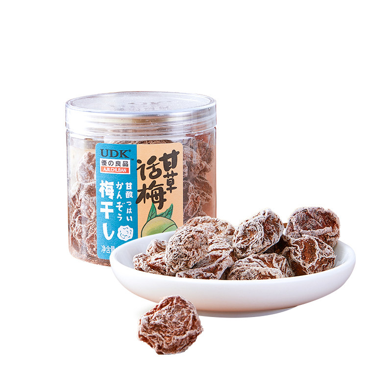 UDK优之良品甘草话梅干罐装