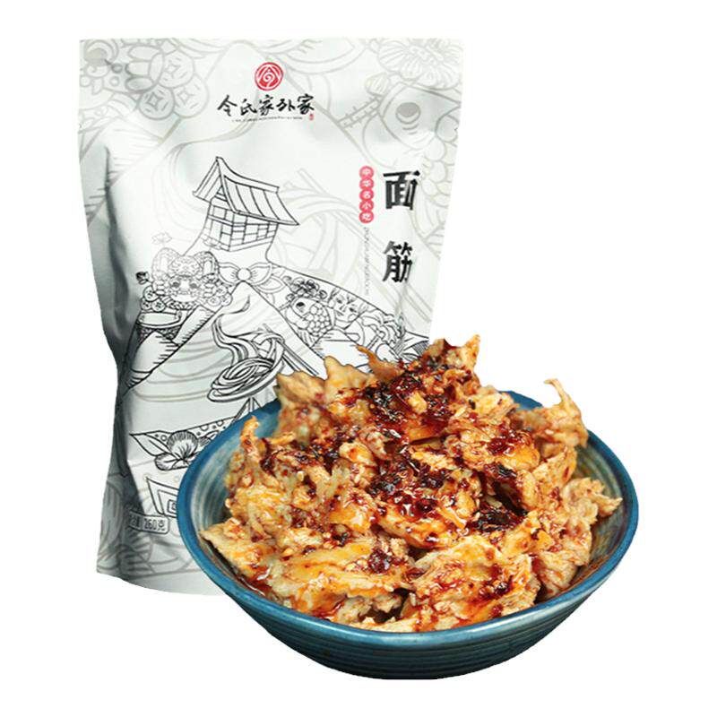 手撕面筋非真空陕西特色擀面皮速食香辣即食网红小吃早餐宝鸡特产