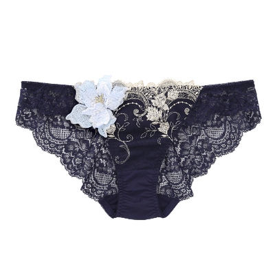 HIMICO重工刺绣透肤蕾丝性感内裤