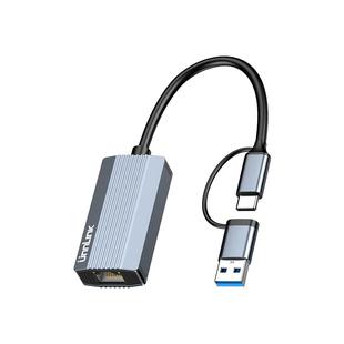 优联2.5g网卡网线转接口2500M兼容NAS硬盘柜私有云rj45有线typec转换器适用于MacBookProM4笔记本台式机电脑
