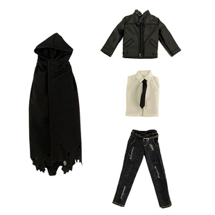 阿巳3.0明月体修罗丸北冥12分OB娃衣皮夹克披风衬衣牛仔裤