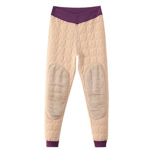 冬季护膝保暖裤女士加厚加绒中老年人打底绒裤大码奶奶内穿棉裤