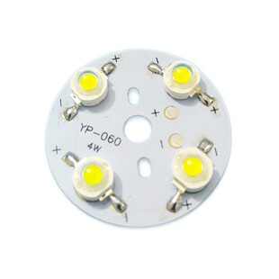 12vled灯板灯片超亮免驱动3W4W12vled车灯射灯灯芯直流圆形光源板