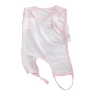 婴儿衣服夏季薄款半背肚兜夏天连体睡衣新生男宝宝莫代尔背心护肚