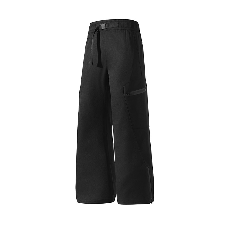 剑齿虎工装裤女2026新款春秋户外登山防风运动阔腿拉链休闲冲锋裤