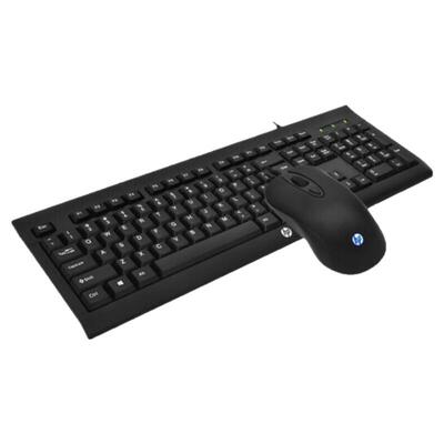 适用于HP/KM100有线鼠标键盘USB套装台式笔记本电脑商务办公家用