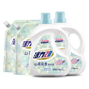 活力28山茶花洗衣液深层洁净持久留香瓶装补充袋洗护套装官方正品