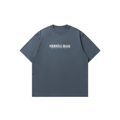 VMCL剪影色块手绘狗印花T恤情侣