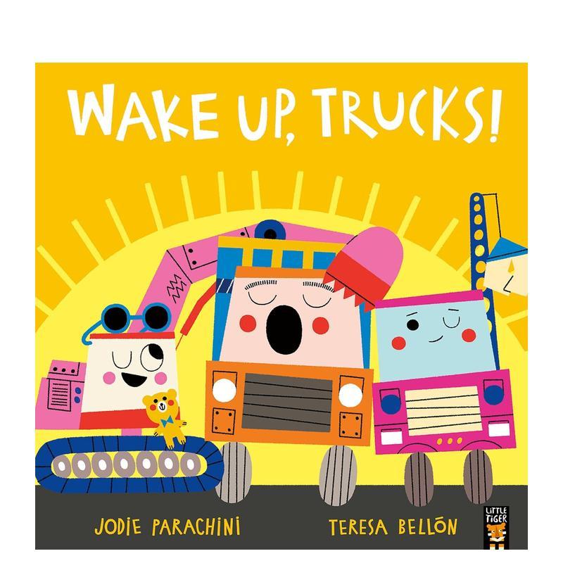 【现货】醒来吧,卡车 Wake Up, Trucks! 英文原版儿童绘本3-6岁故事图画书进口英语启蒙读物书籍 Parachini  Jodie